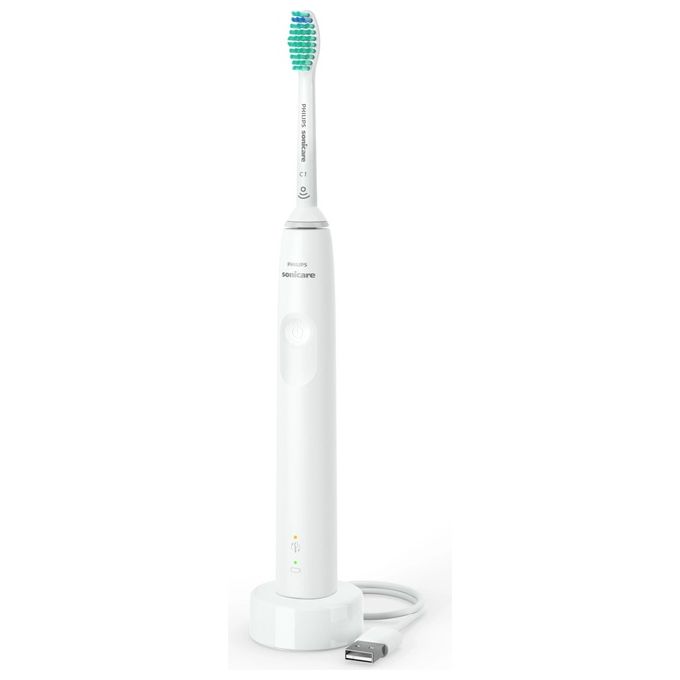 Philips HX3671-13 Sonicare Serie 3100 Spazzolino elettrico sonico con timer e sensore di pressione autonomia 14 giorni colore Bianco