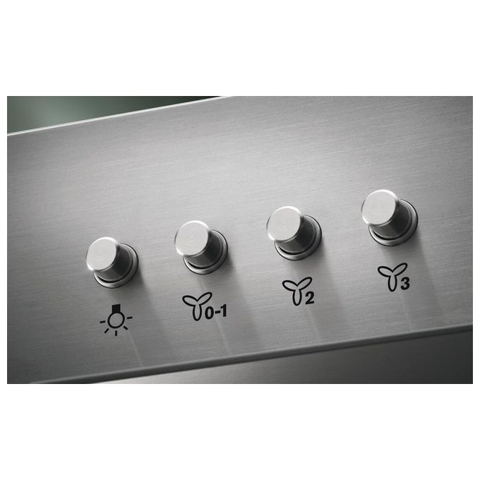 Electrolux LFC319X Cappa a Parete 90 cm 420 m³-h Classe D 66 dB Pulsanti colore Inox