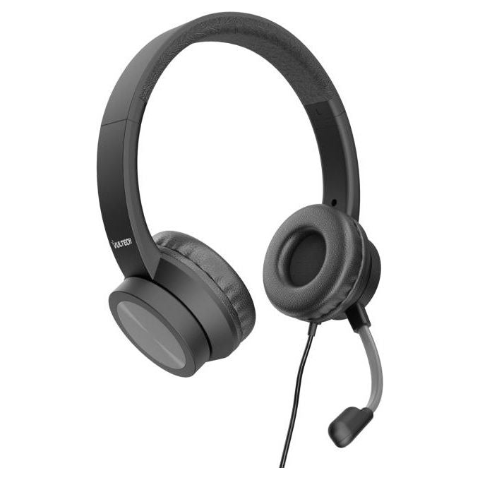 VulTech Cuffie con Microfono con Archetto Regolabile con Filo Usb