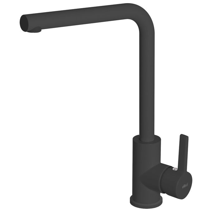 Elleci MGKS0140 Shell S01 Miscelatore monocomando cucina canna alta estraibile finitura Granitek Matt colore Nero
