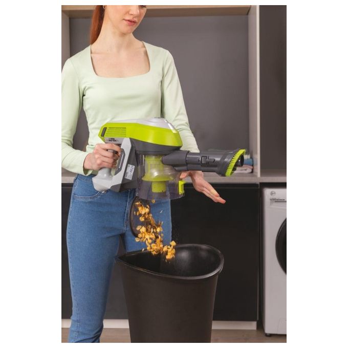 Hoover HF110H HF1 Aspirapolvere Senza Filo Ciclonico Senza Sacchetto 0.9 L 170W autonomia 30 min colore Grigio Lime