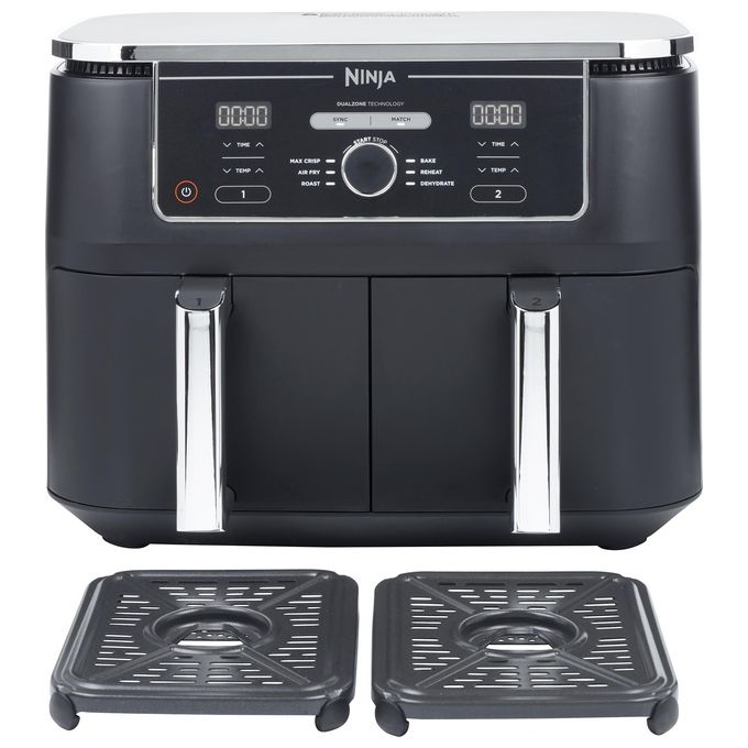 Ninja AF400EU Friggitrice ad aria Dual Zone 9.5 L 2470 W 6 funzioni 2 cestelli digitale colore Nero