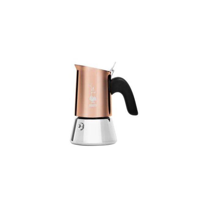 Bialetti 0007282-CN Venus Caffettiera in Acciaio Inossidabile 2 tazze 85 ml Adatta a Tutti i Piani incluso Induzione colore Rame