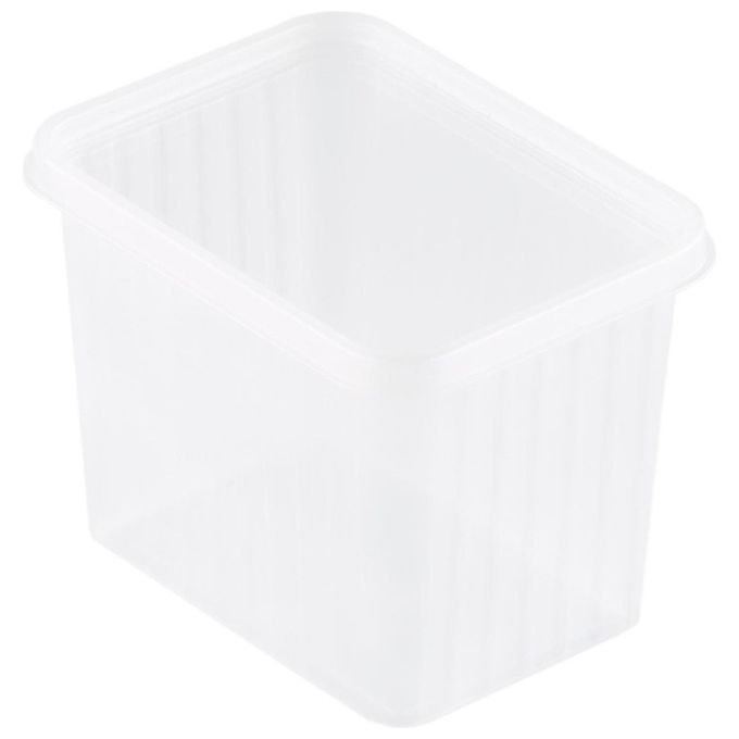 Duni 170513 Contenitore Monouso con Coperchio in Plastica da 1000 ml Capacita' 1 L Adatto al Microonde e Lavastoviglie colore Trasparente
