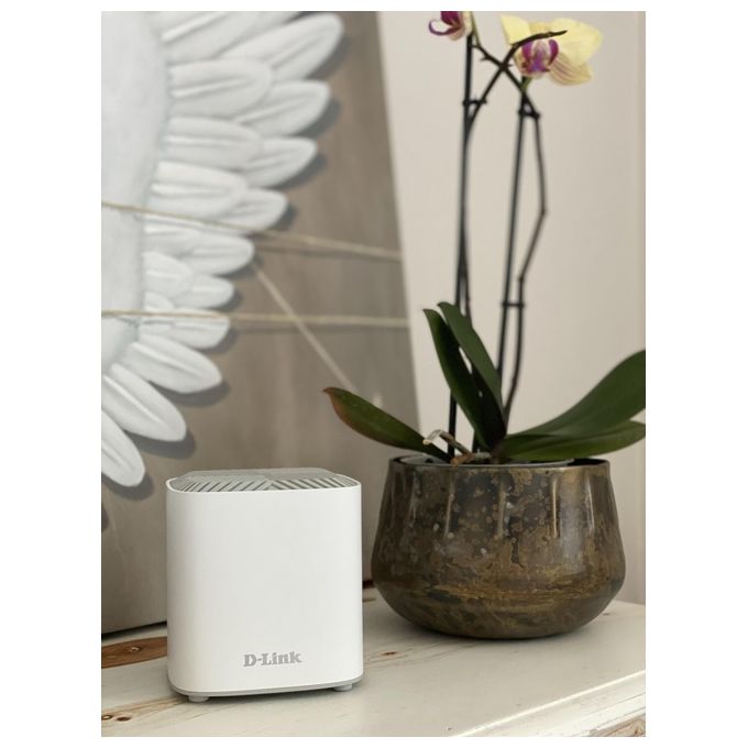 D-Link COVR-X1863 Sistema Wi-Fi 6 Mesh AX1800 Dual-Band 3-Pack fino a 600 mq 2 porte Gigabit WPA3 compatibile con Google Assistant e Alexa colore Bianco