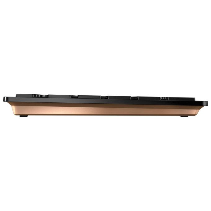 CHERRY JD-9100CH-2 DW 9100 SLIM Tastiera e Mouse Senza Fili Bluetooth e Wireless 2.4 GHz Ricaricabile con USB-C QWERTZ Svizzero colore Nero Bronzo