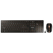 CHERRY JD-9100CH-2 DW 9100 SLIM Tastiera e Mouse Senza Fili Bluetooth e Wireless 2.4 GHz Ricaricabile con USB-C QWERTZ Svizzero colore Nero Bronzo