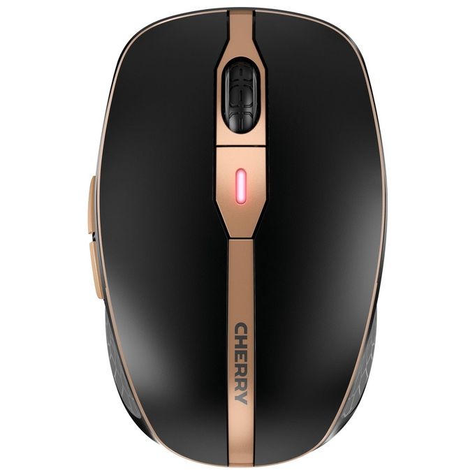 CHERRY JD-9100CH-2 DW 9100 SLIM Tastiera e Mouse Senza Fili Bluetooth e Wireless 2.4 GHz Ricaricabile con USB-C QWERTZ Svizzero colore Nero Bronzo
