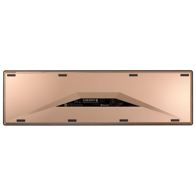 CHERRY JD-9100CH-2 DW 9100 SLIM Tastiera e Mouse Senza Fili Bluetooth e Wireless 2.4 GHz Ricaricabile con USB-C QWERTZ Svizzero colore Nero Bronzo