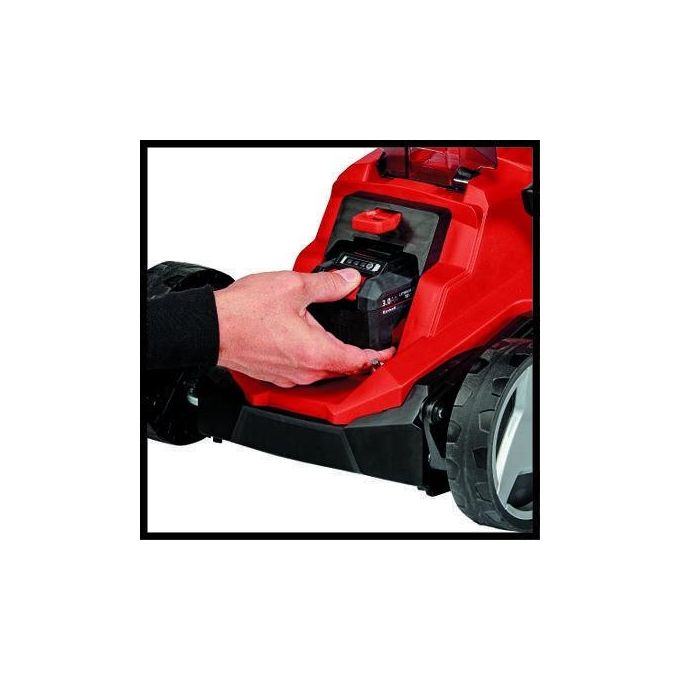 Einhell GE-CM 18-33 LI-SOLO Power X-Change Tagliaerba a Batteria 18V Brushless 33 cm 200 m² 30 L senza batteria colore Nero Rosso