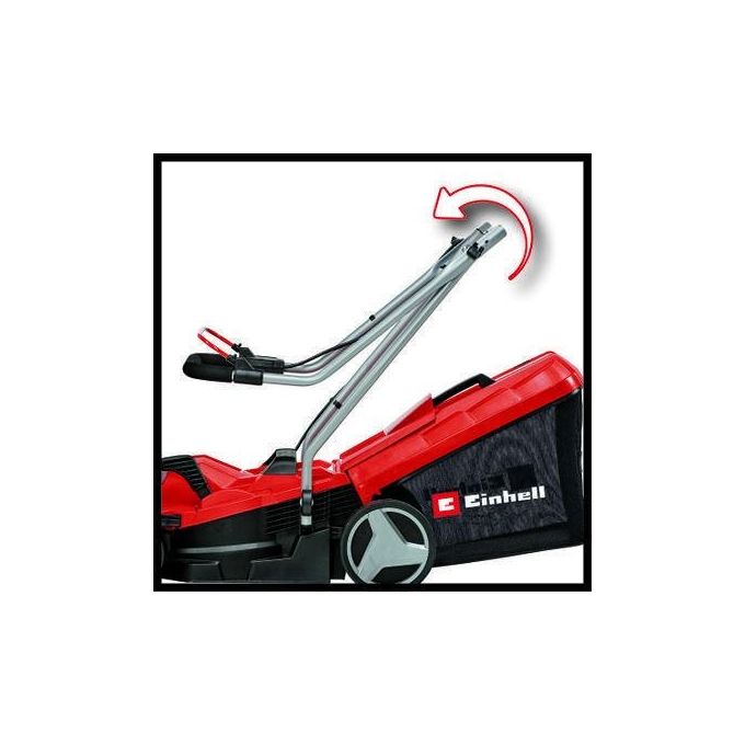 Einhell GE-CM 18-33 LI-SOLO Power X-Change Tagliaerba a Batteria 18V Brushless 33 cm 200 m² 30 L senza batteria colore Nero Rosso