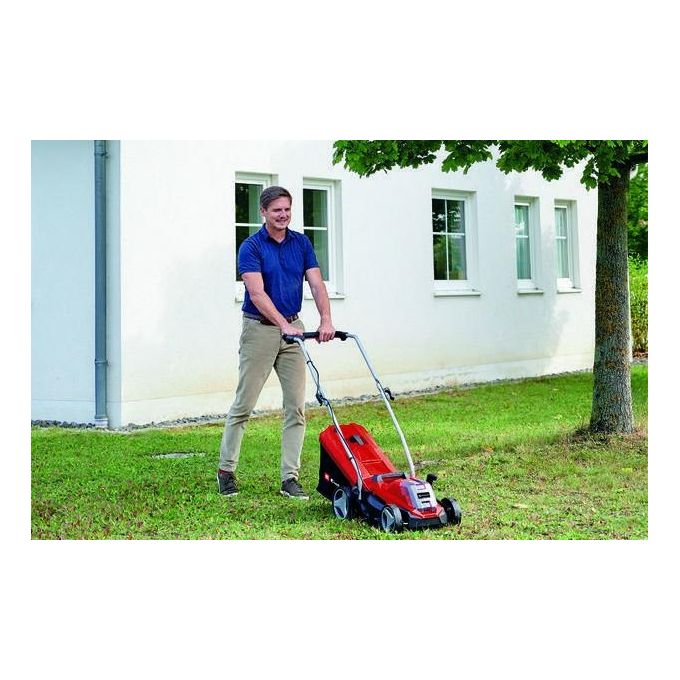 Einhell GE-CM 18-33 LI-SOLO Power X-Change Tagliaerba a Batteria 18V Brushless 33 cm 200 m² 30 L senza batteria colore Nero Rosso