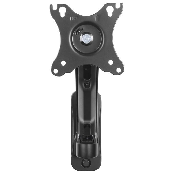 EQUIP 650136 Supporto da Parete per Monitor Singolo 17''-32'' con Molla a Gas Rotazione 360° Inclinazione Regolabile fino a 9 Kg colore Nero