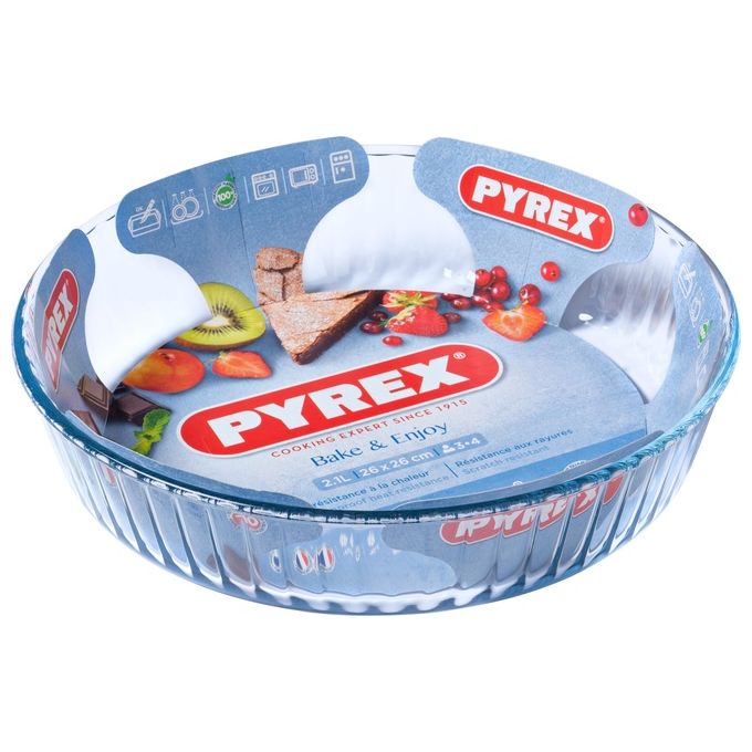 Pyrex Stampo Tortiera Ondulata 26cm