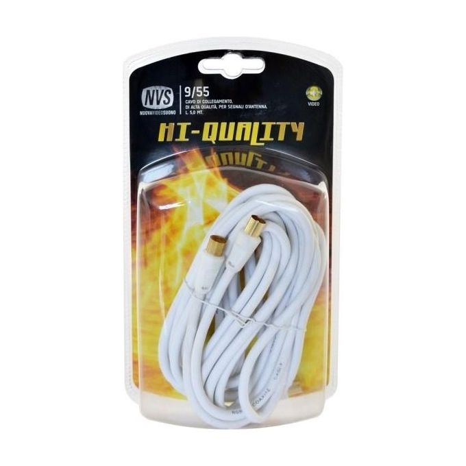 Nvs 9-55 Cavo antenna hi-quality m-m 5mt