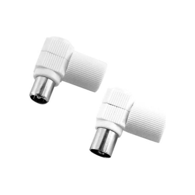 Nuova Video Suono Spina e Presa Antenna Angolate 90 Gradi Coassiale Iec 9.5mm