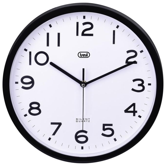Trevi Orologio da Parete Analogico 30cm Movimento Silenzioso Sweep Nero