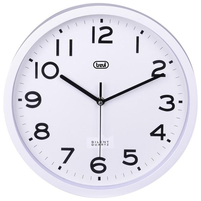 Trevi Orologio da Parete Analogico 30cm Movimento Silenzioso Sweep Bianco