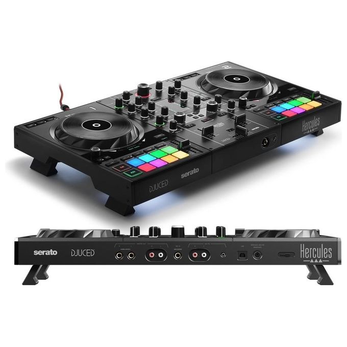 Hercules INPULSE 500 DJControl Controller DJ 2 Canali Interfaccia Audio USB 16 Pad RGB Serato DJ Lite DJUCED colore Nero