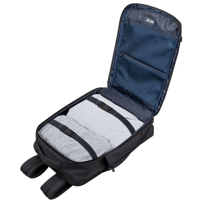 Rivacase 8461 Travel Eco Zaino per Notebook 17.3'' RPET Scomparto Tablet Tracolla Imbottita colore Nero