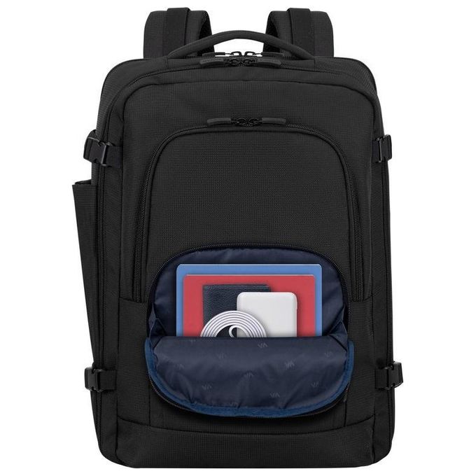 Rivacase 8461 Travel Eco Zaino per Notebook 17.3'' RPET Scomparto Tablet Tracolla Imbottita colore Nero