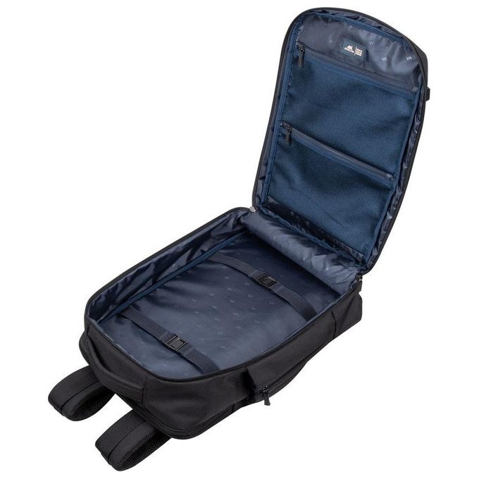 Rivacase 8461 Travel Eco Zaino per Notebook 17.3'' RPET Scomparto Tablet Tracolla Imbottita colore Nero