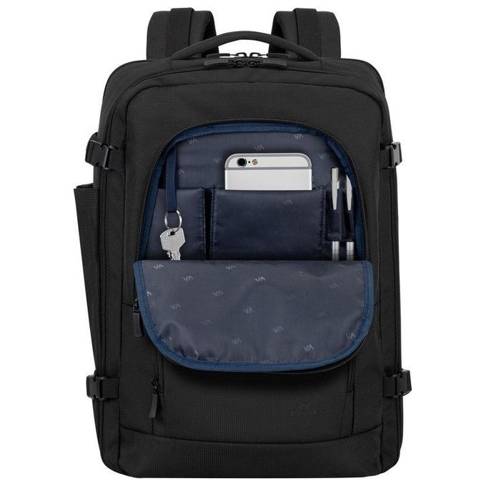 Rivacase 8461 Travel Eco Zaino per Notebook 17.3'' RPET Scomparto Tablet Tracolla Imbottita colore Nero