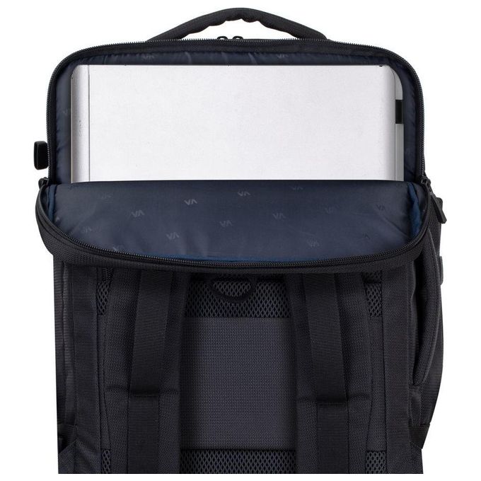 Rivacase 8461 Travel Eco Zaino per Notebook 17.3'' RPET Scomparto Tablet Tracolla Imbottita colore Nero