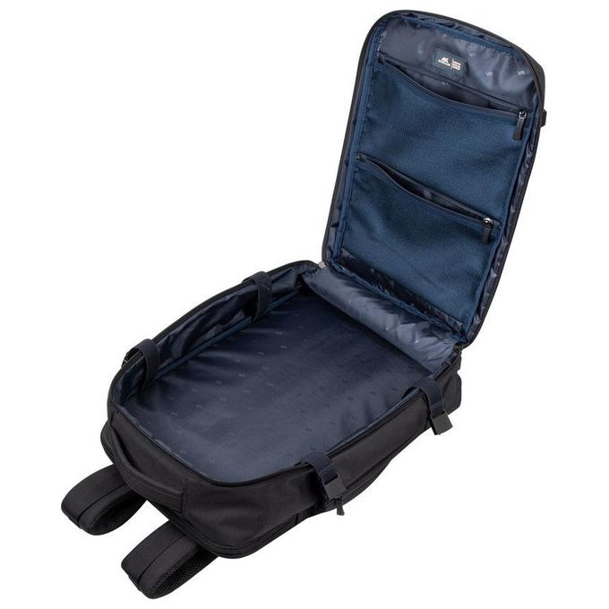 Rivacase 8461 Travel Eco Zaino per Notebook 17.3'' RPET Scomparto Tablet Tracolla Imbottita colore Nero