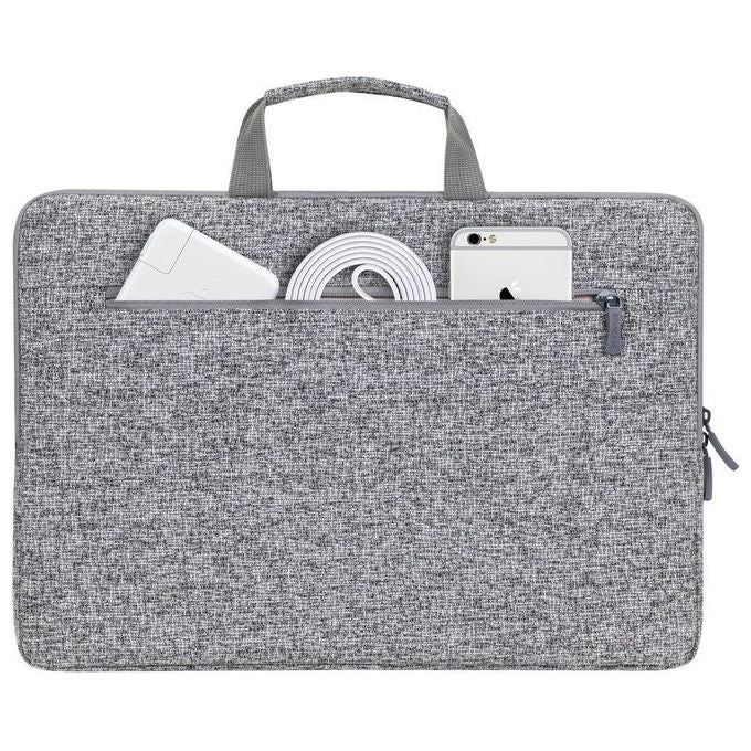 Rivacase Custodia per Laptop 13.3'' con Manici Grigio Chiaro