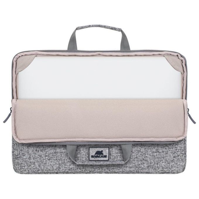 Rivacase Custodia per Laptop 13.3'' con Manici Grigio Chiaro