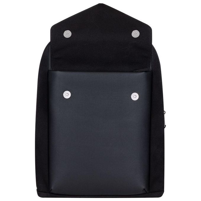 RivaCase 8524 Cardiff Zaino per Laptop fino a 14 Pollici con Scomparto Tablet fino a 10,5 Pollici Materiale Tela e Poliuretano colore Nero