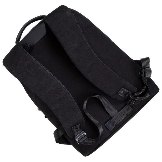 RivaCase 8524 Cardiff Zaino per Laptop fino a 14 Pollici con Scomparto Tablet fino a 10,5 Pollici Materiale Tela e Poliuretano colore Nero