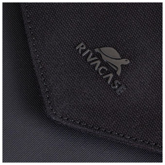 RivaCase 8524 Cardiff Zaino per Laptop fino a 14 Pollici con Scomparto Tablet fino a 10,5 Pollici Materiale Tela e Poliuretano colore Nero