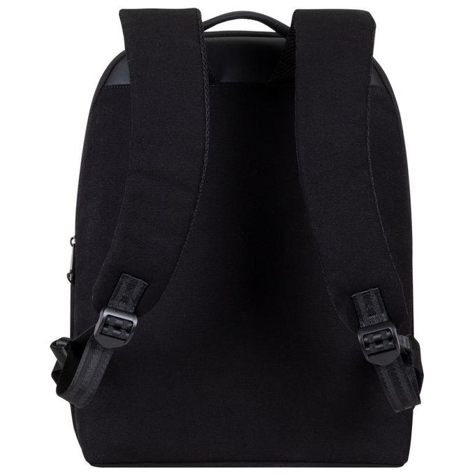 RivaCase 8524 Cardiff Zaino per Laptop fino a 14 Pollici con Scomparto Tablet fino a 10,5 Pollici Materiale Tela e Poliuretano colore Nero