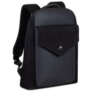 RivaCase 8524 Cardiff Zaino per Laptop fino a 14 Pollici con Scomparto Tablet fino a 10,5 Pollici Materiale Tela e Poliuretano colore Nero