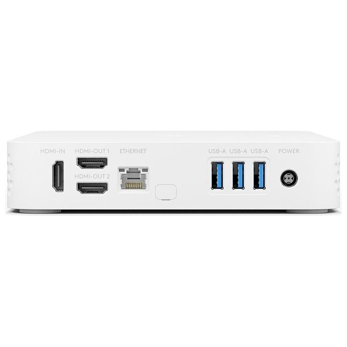 Logitech 950-000084 RoomMate Sistema di Collaborazione Video Conferenza HD per Sale Riunioni con HDMI Ethernet Wi-Fi USB 3.2 Gen 1 e Sicurezza Avanzata colore Bianco