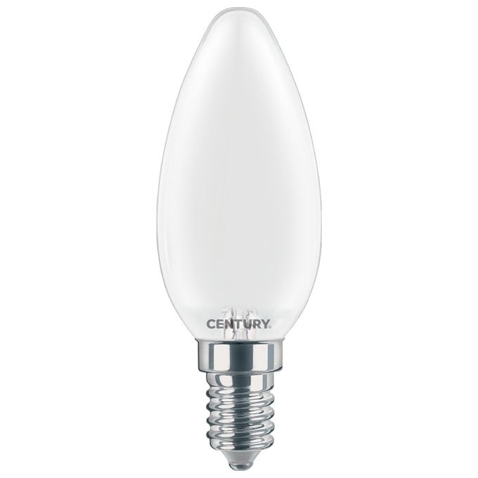 Century Lampadina Led Saten Candela E14 4W 6000k