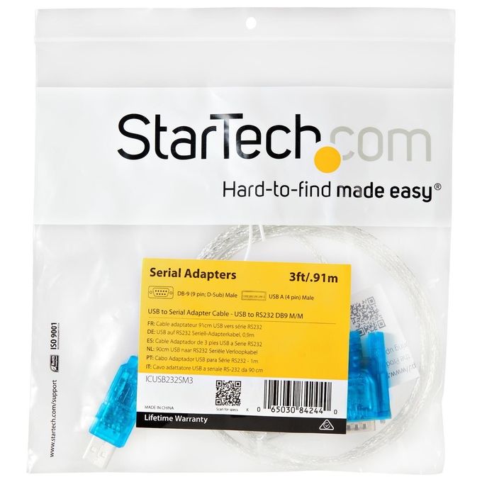 StarTech Cavo adattatore seriale USB a RS-232 DB9 90 cm - M-M