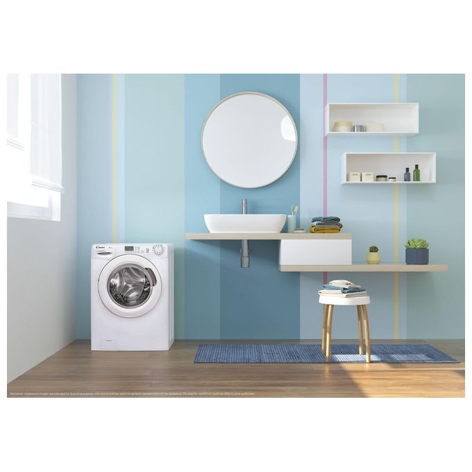 Candy Easy EY 1281DE-1-S Lavatrice Caricamento frontale 8Kg 1200 Giri-min Classe Energetica D Bianca