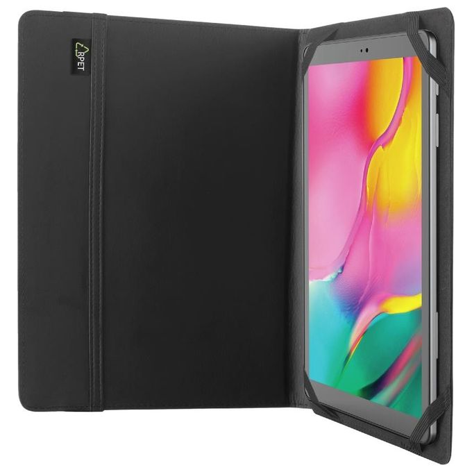 Trust Mobile Primo Custodia Folio Riciclata per Tablet da 10 Pollici a Libro Nero