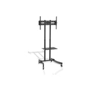 G.B.S. Elettronica 41882 PRO-3770 Supporto Universale da Terra per TV 37'' a 70'' VESA 600x400 mm Altezza Regolabile con Ruote colore Nero