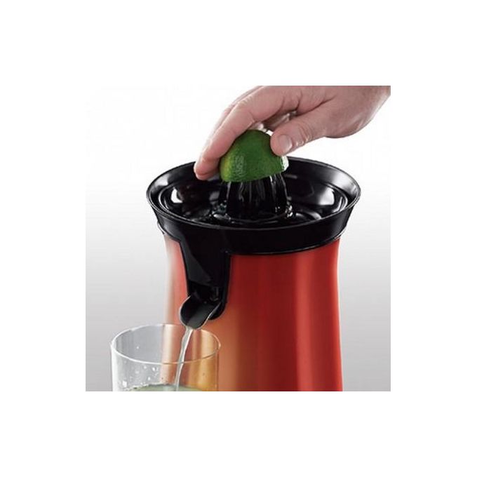Russell Hobbs 26010-56 Spremiagrumi Rotazione a Pressione Bi-Direzionale 60W Acciaio Inox-Rosso