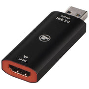Hama 00074257 Video Capture Card HDMI a USB 3.0 4K in ingresso 1080p 60Hz uscita compatibile con DSLR Action Cam e webcam per streaming colore Nero