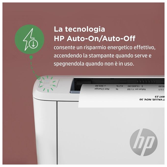 HP 7MD66F#B19 LaserJet M110w Stampante Laser A4 Monocromatica 20 ppm 600x600 DPI Wi-Fi Wi-Fi Direct USB colore Bianco