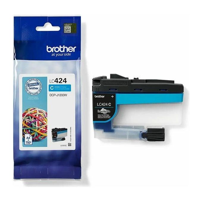 Brother LC-424C Cartuccia d'Inchiostro Originale Ciano