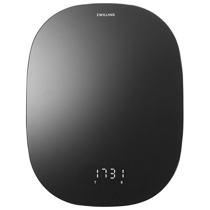 ZWILLING 1008874 ENFINIGY Bilancia da Cucina Digitale con Display LCD e Ricarica USB 10 Kg colore Nero