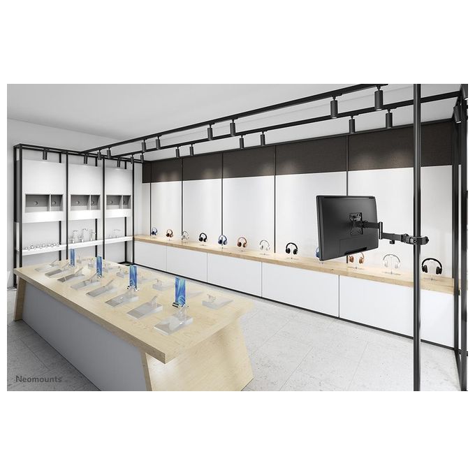 Neomounts FL40-450BL11 Supporto Palo per TV Full Motion 17-32'' VESA 75x75 100x100 mm Inclinazione -30 - 30° Rotazione 360° colore Nero