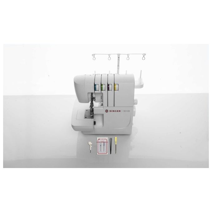 Singer S0105 Tagliacuci Overlock 2 Aghi 4 Fili 1300 punti al minuto Differenziale Luce LED colore Bianco