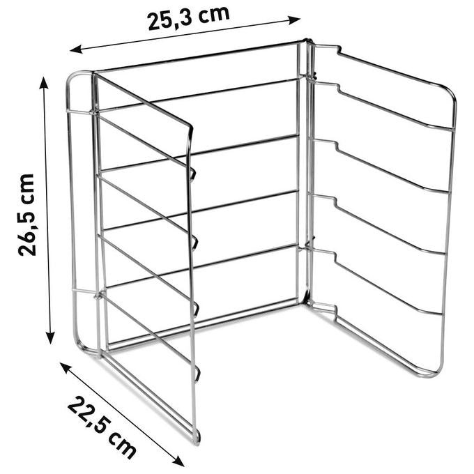 Guardini 15608E Pizza and Mania Griglia Porta Pizze Acciaio Cromato per 5 Teglie Ø 28 cm e Ø 32 cm colore Acciaio